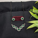 Aamrapali Silver Plated Austrain And Crystal Stone Manglasutra