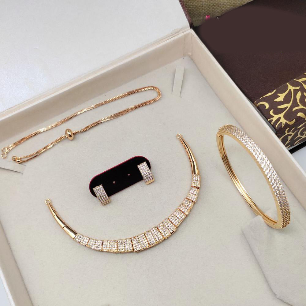 Aamrapali Gold Plated Austrain Stone Combo Set