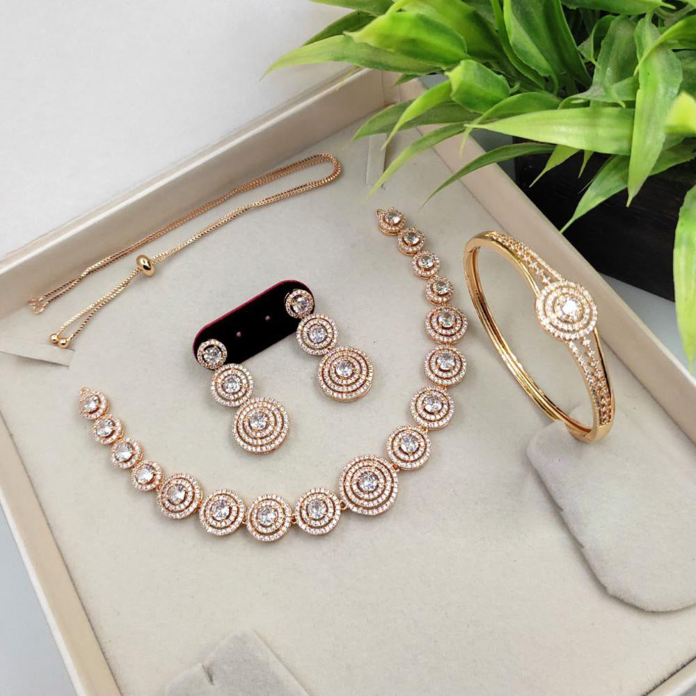 Aamrapali Gold Plated Austrain Stone Combo Set