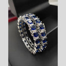 Aamrapali  Silver Plated American Diamond Bangle Set