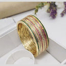 Aamrapali Gold Plated Austrain Stone Bangle Set