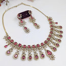 Aamrapali Glamour Gold Plated Shine American Diamond Necklace Set