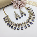 Aamrapali Glamour Gold Plated Shine American Diamond Necklace Set