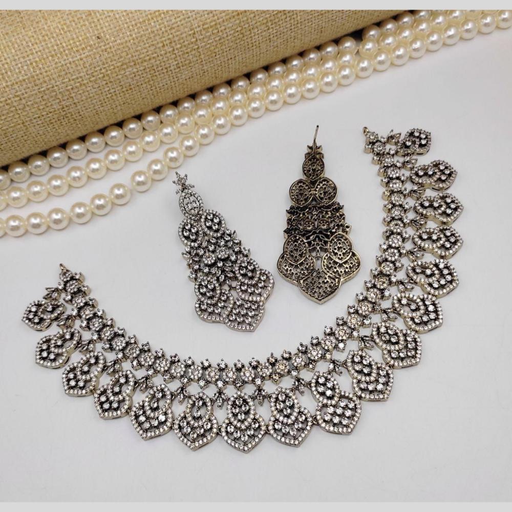 Aamrapali Glamour Shine American Diamond Necklace Set