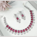 Aamrapali Timeless Spark American Diamond Necklace Set