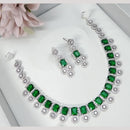 Aamrapali Timeless Spark American Diamond Necklace Set