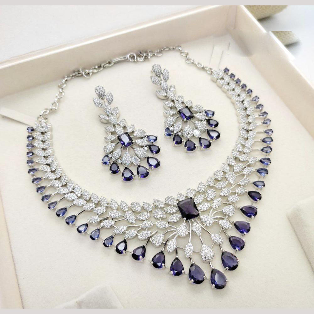 Aamrapali  Bold & Brilliant American Diamond Shine Necklace Set