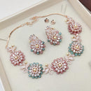 Aamrapali  Bold & Brilliant American Diamond And Pearl  Necklace Set