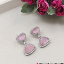 Aamrapali Rhodium Polish Austrian Sparkle And Crystal Glam Dangler Earrings