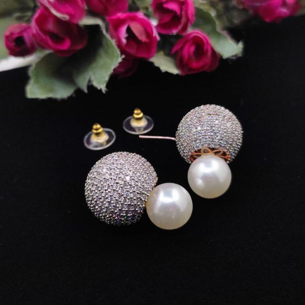 Aamrapali Designer Sparkling Austrian Stones Beaded Dangler Earrings