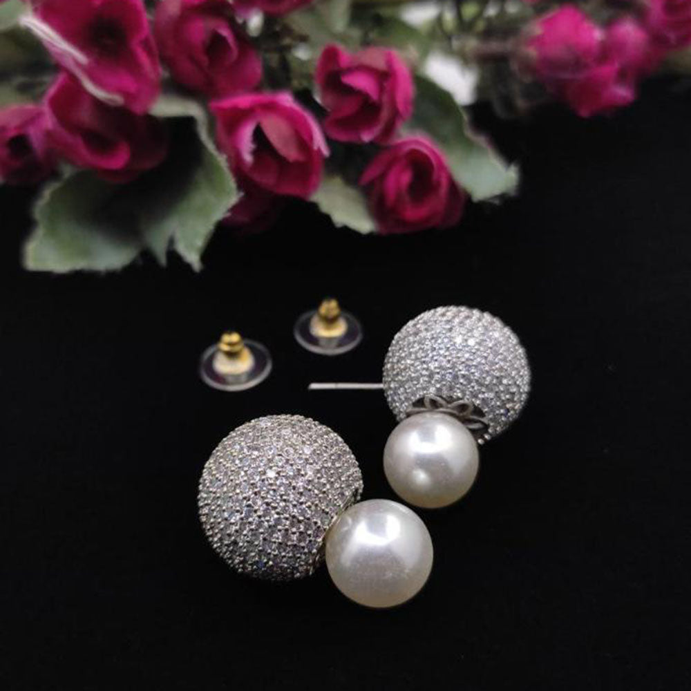 Aamrapali Designer Sparkling Austrian Stones Beaded Dangler Earrings