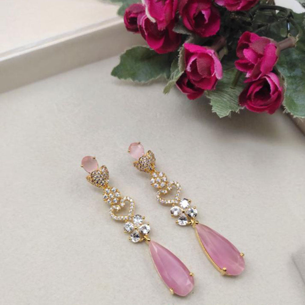 Aamrapali Austrian Sparkle And Crystal Glam Dangler Earrings