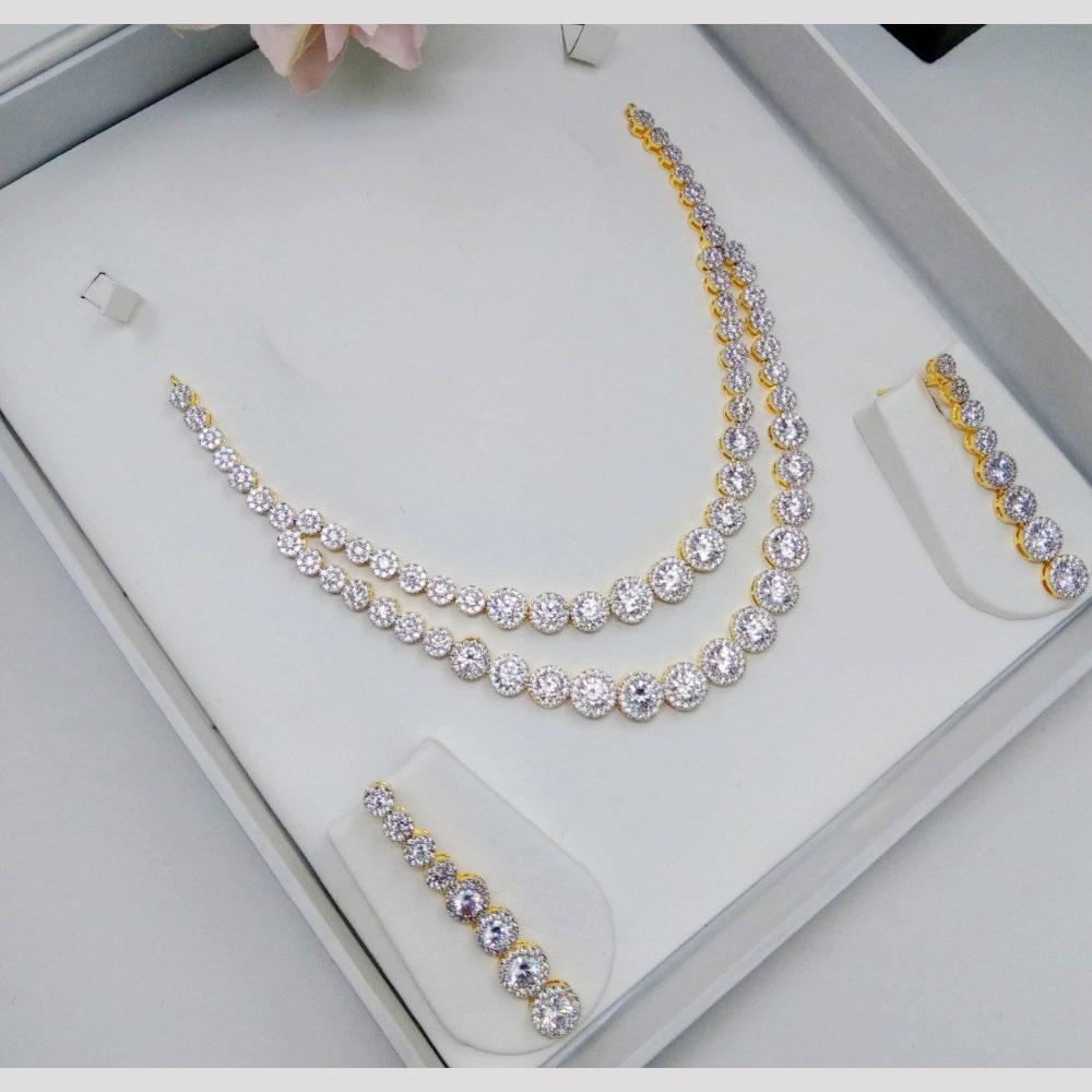 Aamrapali Austrian Stones And American Diamonds Necklace Set