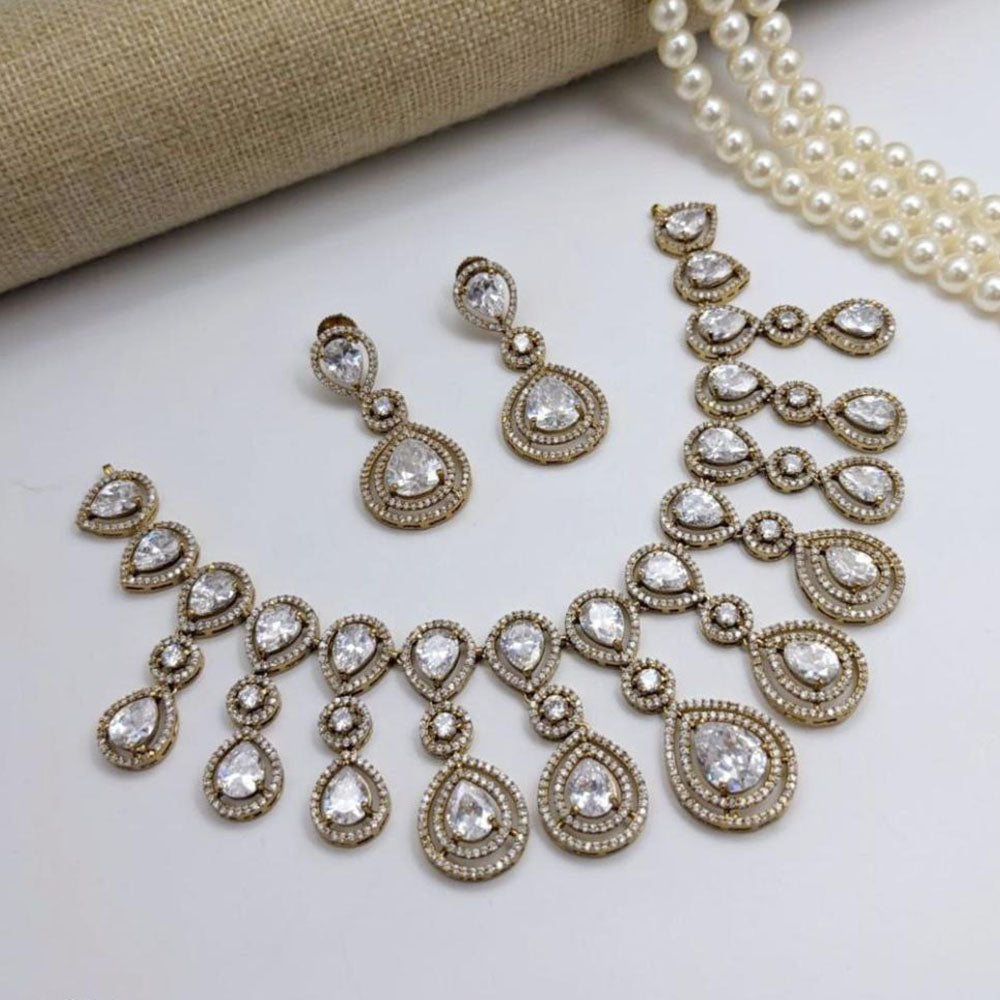 Aamrapali Austrian Stones And American Diamonds Necklace Set