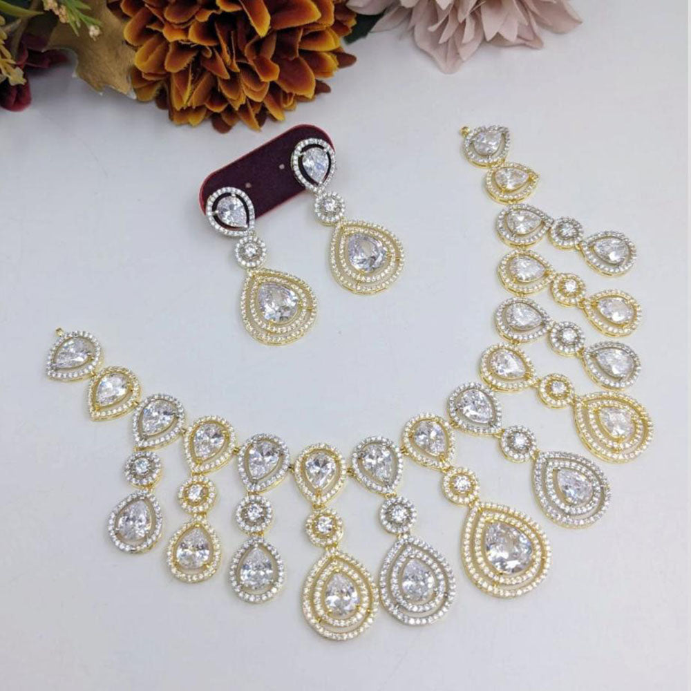 Aamrapali Austrian Stones And American Diamonds Necklace Set