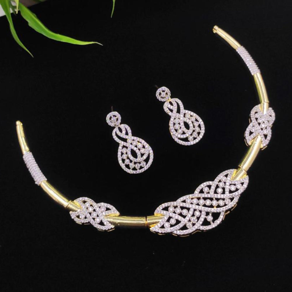 Aamrapali Designer High Shine Austrian Stone Necklace Set