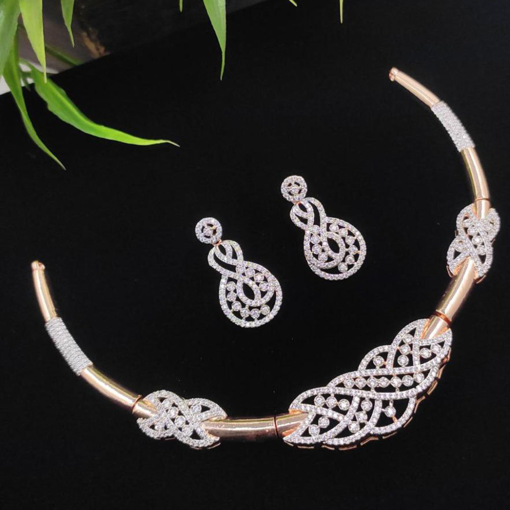 Aamrapali Designer High Shine Austrian Stone Necklace Set