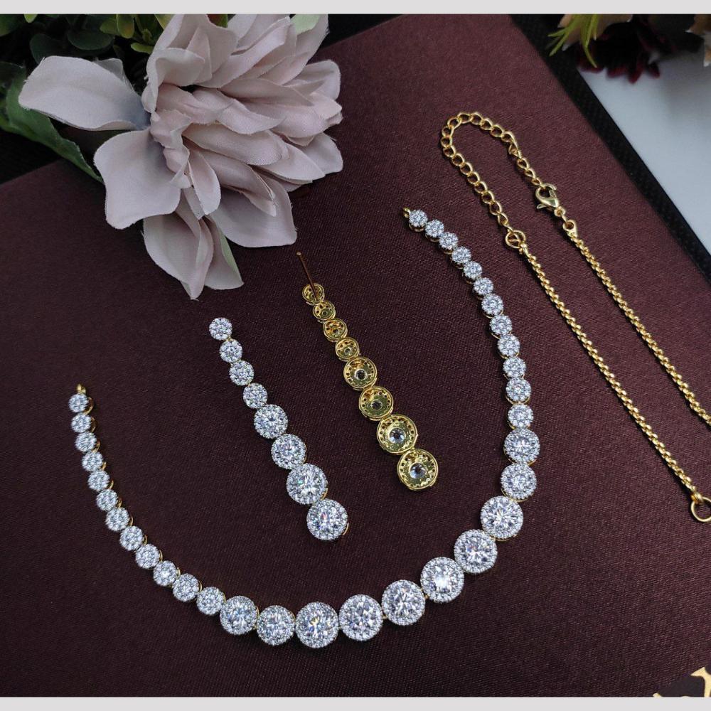 Aamrapali Austrian Stones And American Diamonds Necklace Set