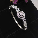 Aamrapali Modern Rhodium Plated Austrian Stone Wrist Bracelet