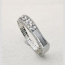 Aamrapali Modern Rhodium Plated Austrian Stone Wrist Bracelet