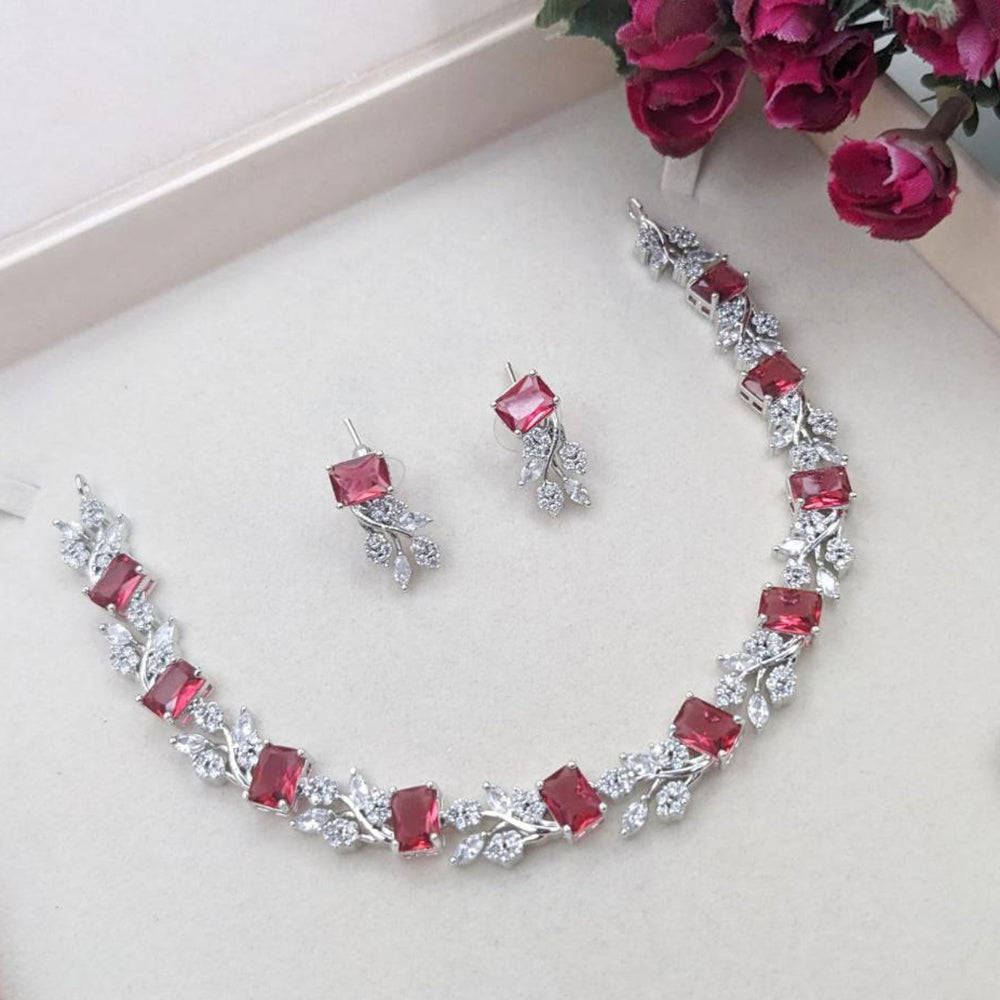Aamrapali Royal Shine American Diamond Necklace Set