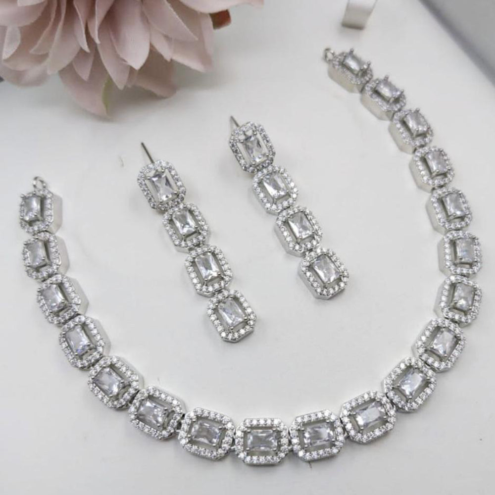 Aamrapali Royal Shine American Diamond Necklace Set