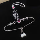 Aamrapali Silver Shine American Diamond Hand Harness
