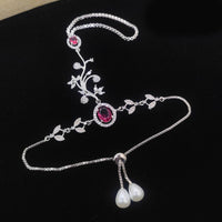 Aamrapali Silver Shine American Diamond Hand Harness
