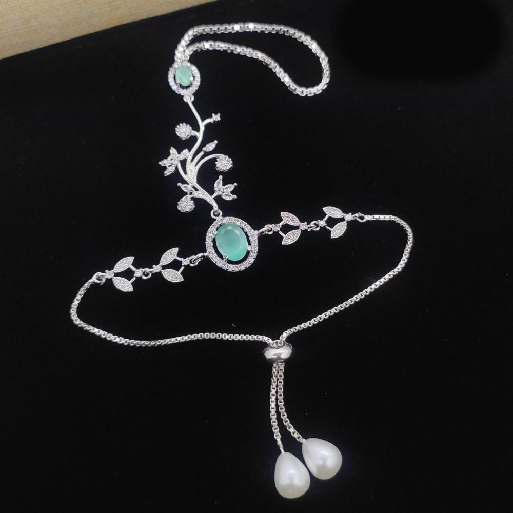 Aamrapali Silver Shine American Diamond Hand Harness