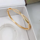 Aamrapali Modern Rhodium Plated Austrian Stone Wrist Bracelet