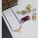 Aamrapali Designer Austrian Stone And Black Beads Mangalsutra Set