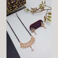 Aamrapali Designer Austrian Stone And Black Beads Mangalsutra Set