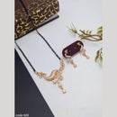 Aamrapali Designer Austrian Stone And Black Beads Mangalsutra Set