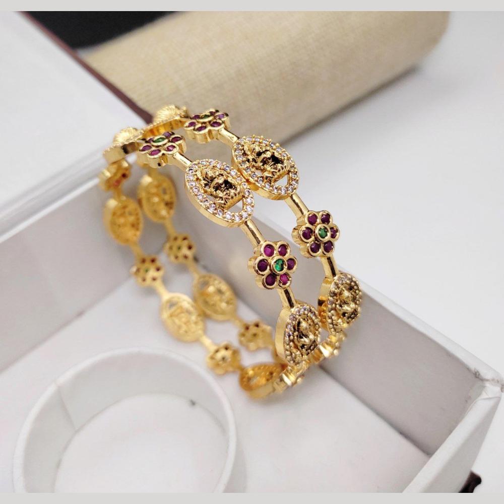 Aamrapali Traditional Pota And Temple Bangles Set