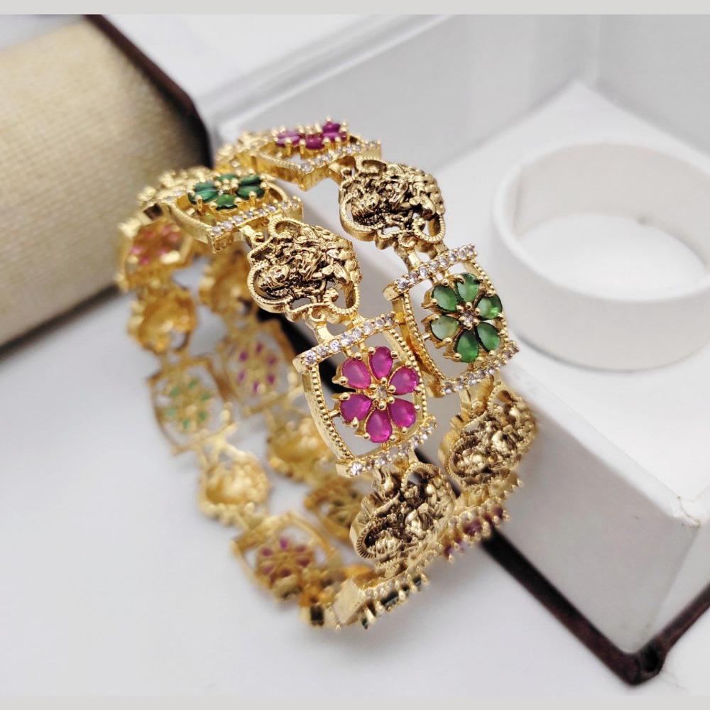 Aamrapali Traditional Pota And Temple Bangles Set