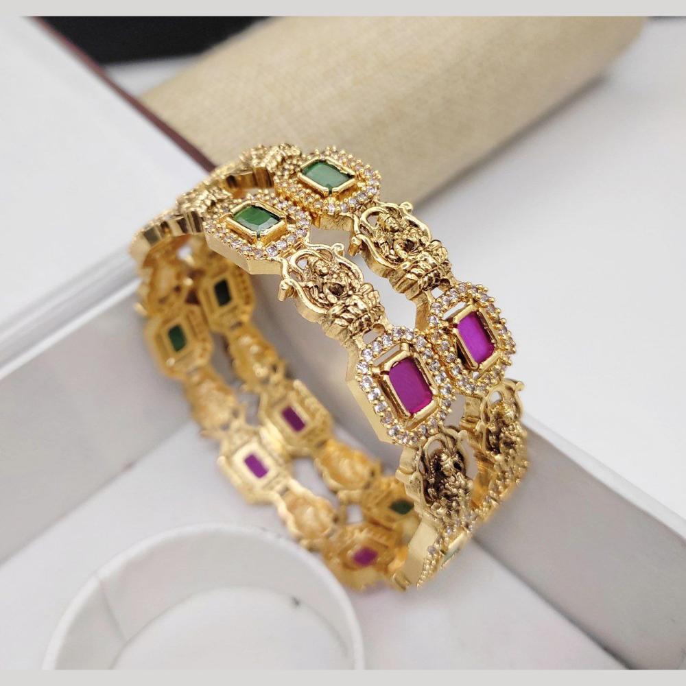 Aamrapali Traditional Pota And Temple Bangles Set