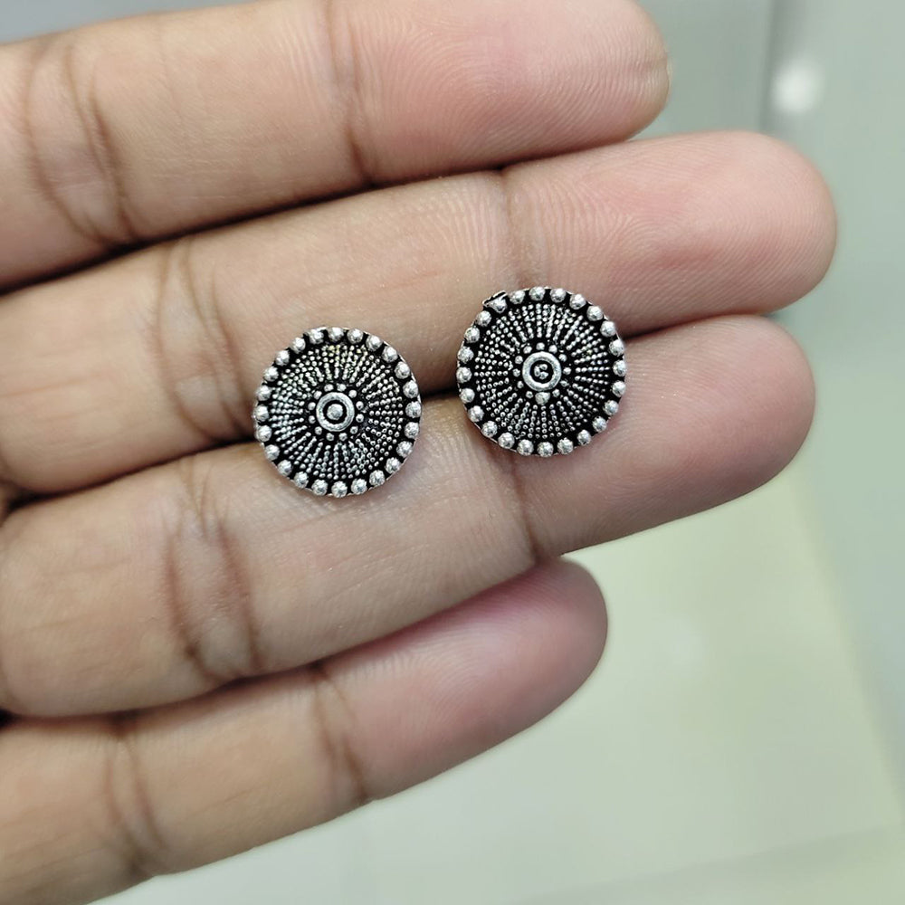 Aamrapali Elegance Oxidized Stud Earrings