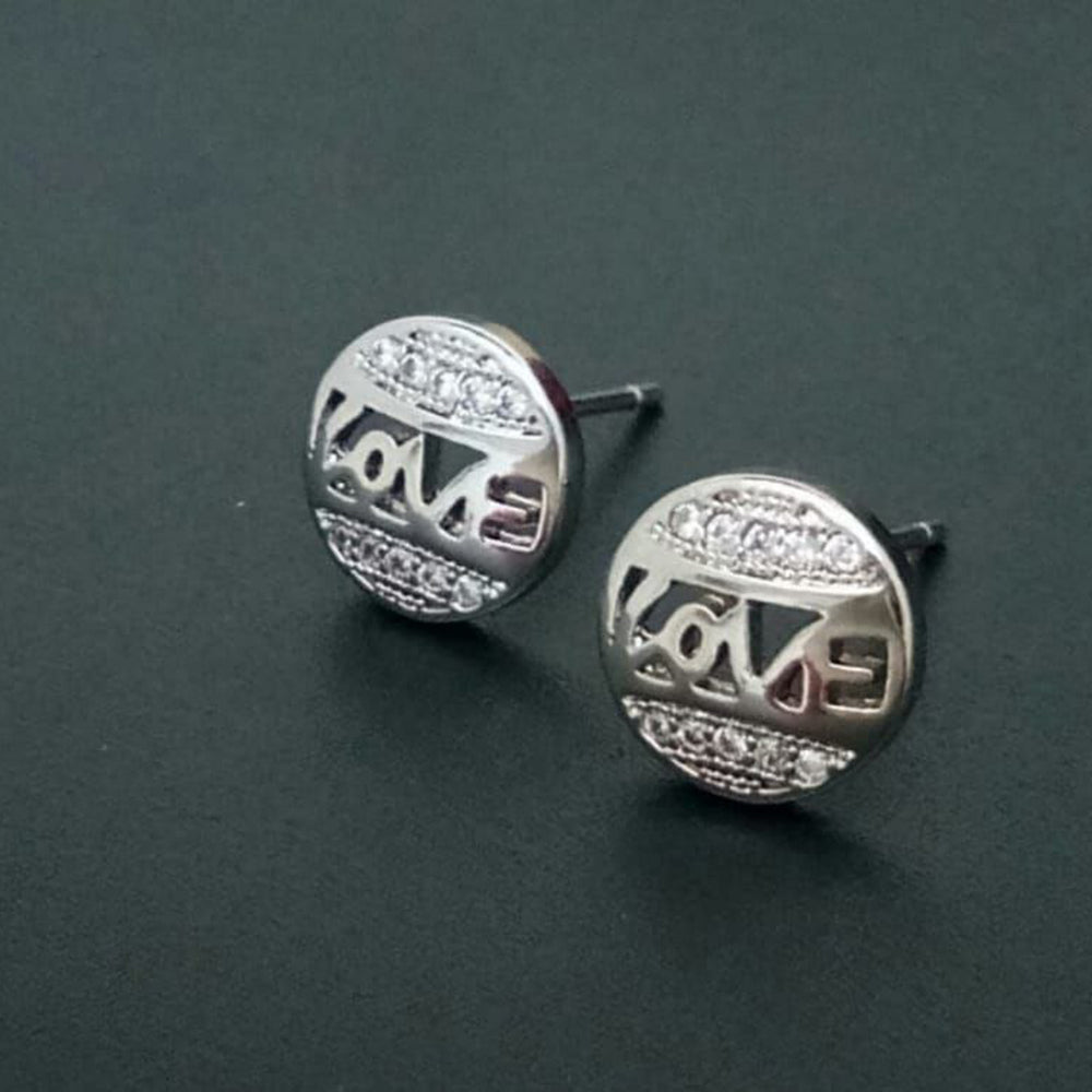Aamrapali Sparkling Love Embrace Stud Earrings