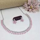 Aamrapali Elegant Teardrop Necklace and Floral Earrings Set  