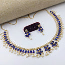 Aamrapali Delicate Pearl Accented Necklace and Matching Earrings