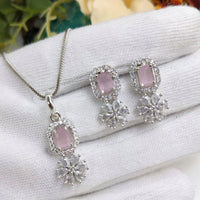 Aamrapli Graceful American Diamond Chain Pendent set