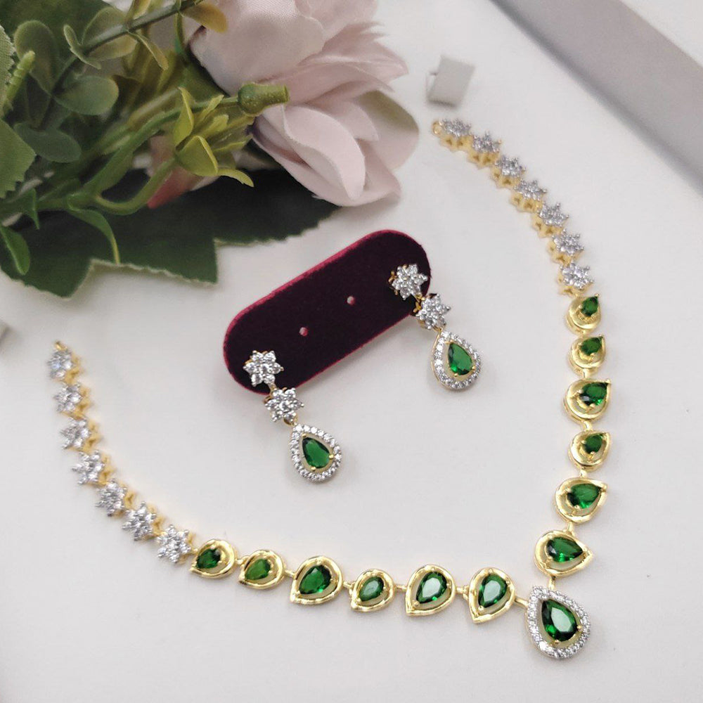 Aamrapli Austrian Stone Necklace Set with Star Earrings