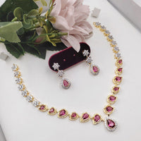 Aamrapli Austrian Stone Necklace Set with Star Earrings