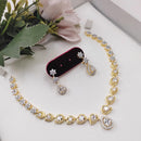 Aamrapli Austrian Stone Necklace Set with Star Earrings