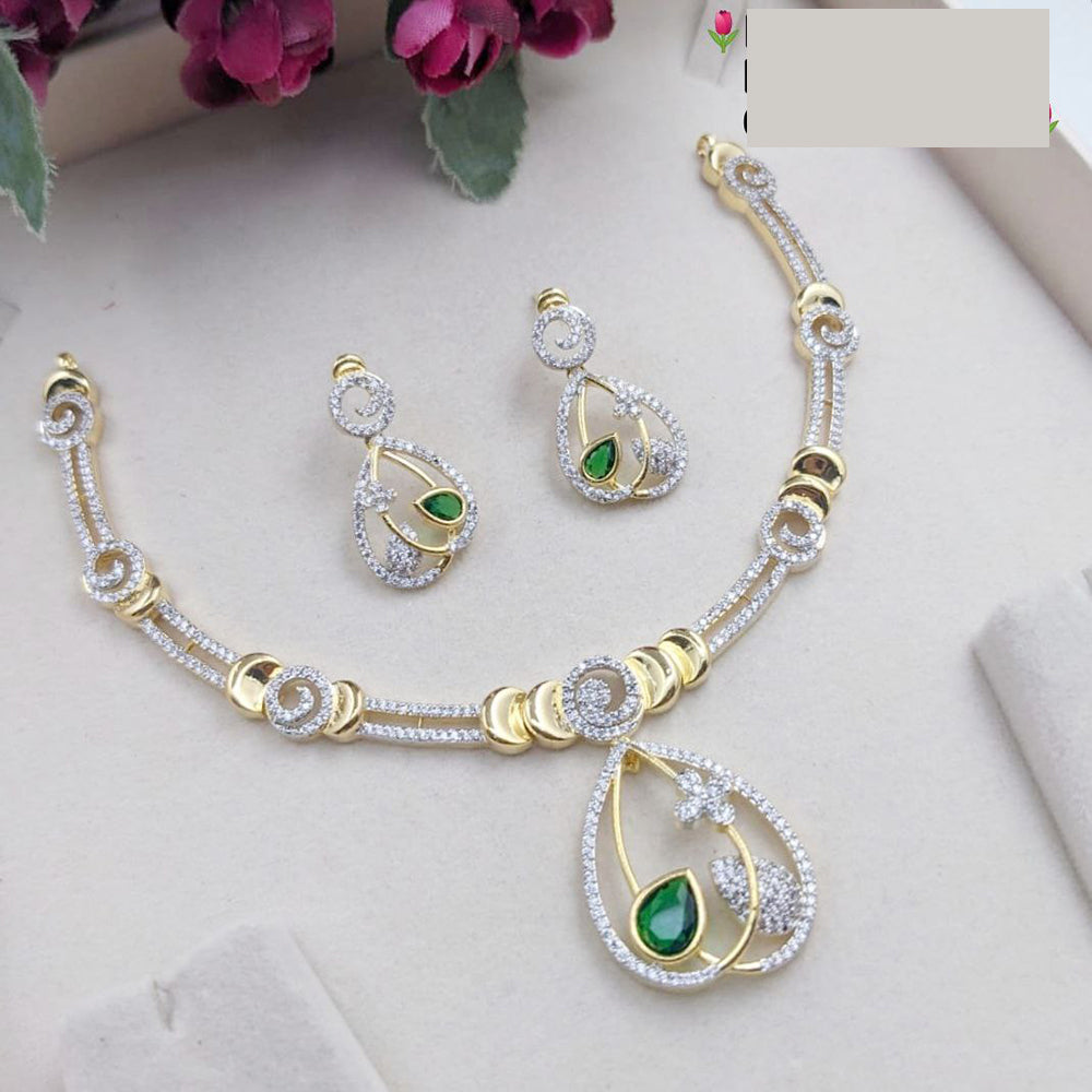 Aamrapli Designer American Diamond Party Perfect Necklace Set