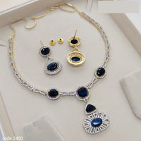 Aamrapli Royal Majestic Statement American Diamond Necklace Set