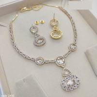Aamrapli Royal Majestic Statement American Diamond Necklace Set