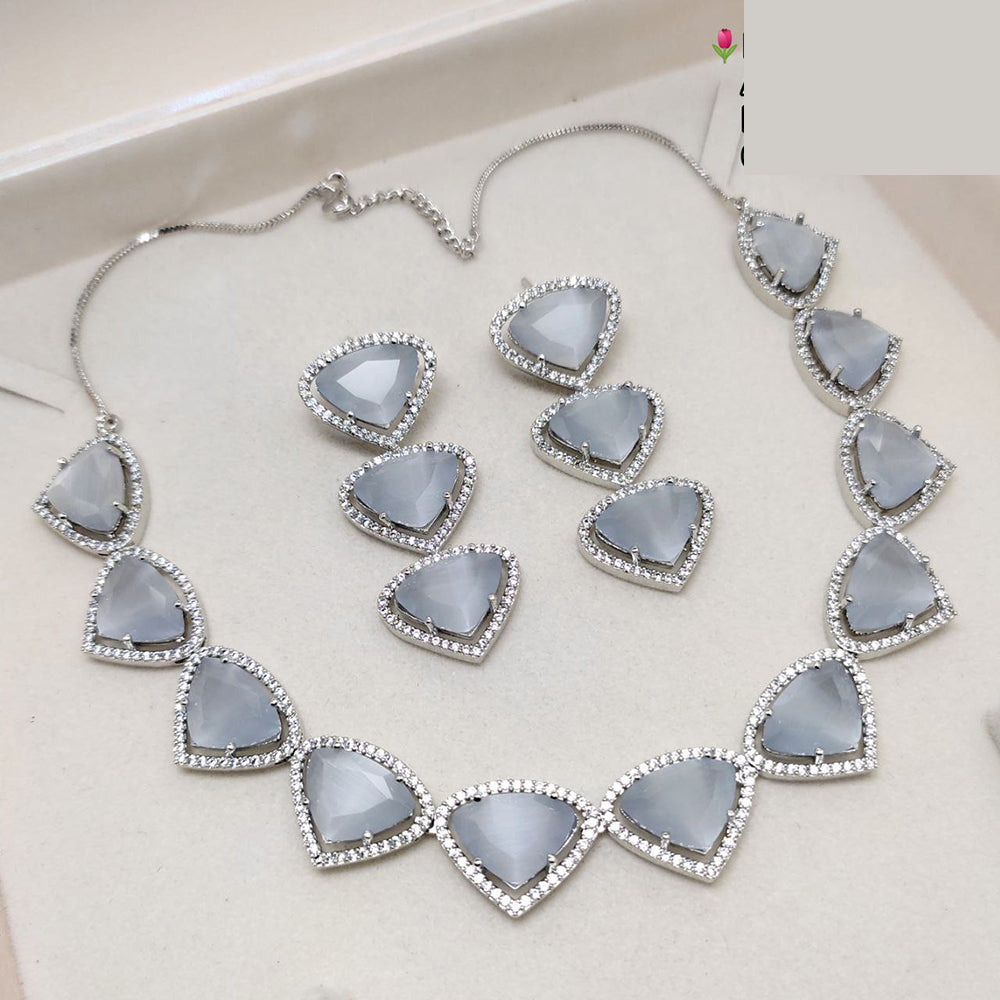 Aamrapli Designer Crystal Luxury Statement Necklace Set