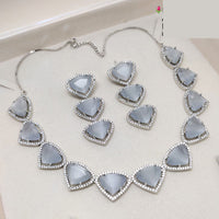 Aamrapli Designer Crystal Luxury Statement Necklace Set