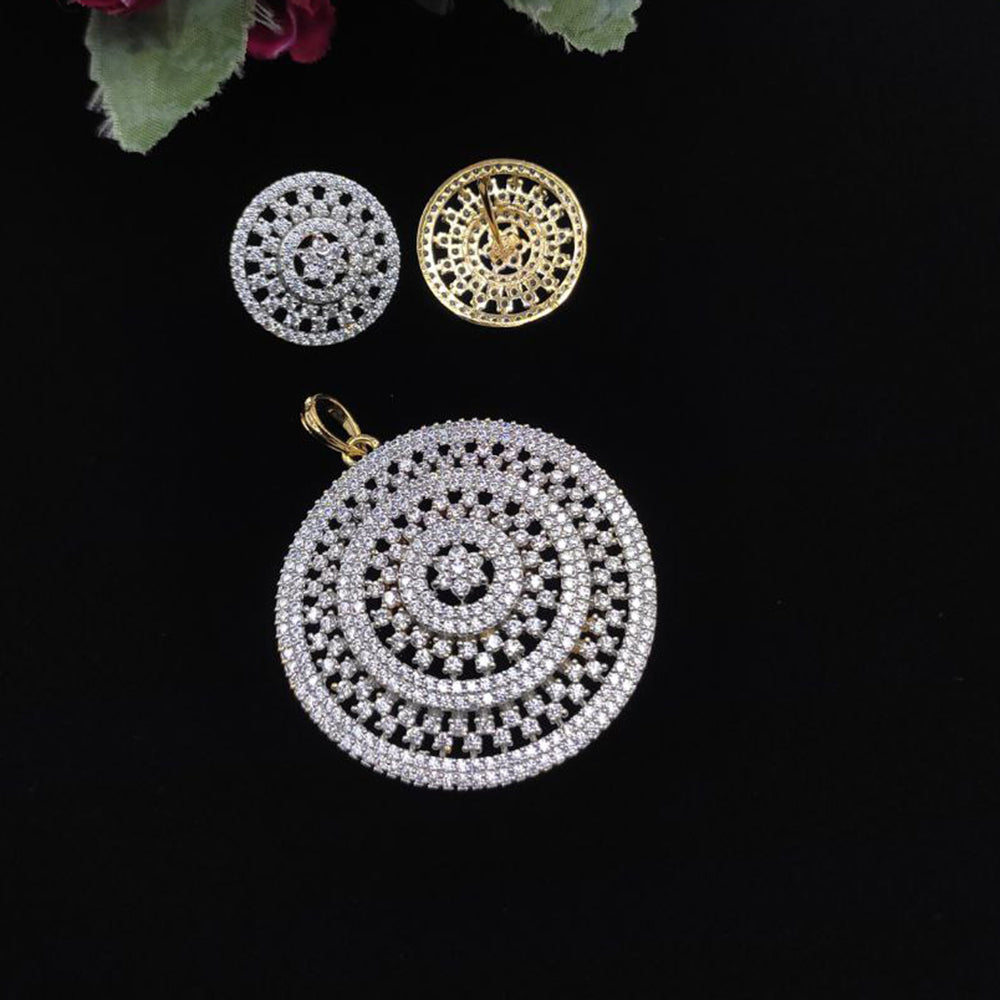 Aamrapali Classic Austrian Stone Chain Pendant Set